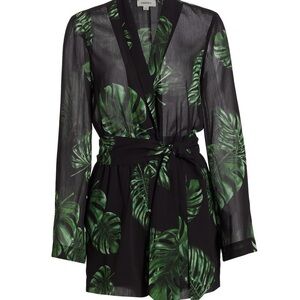 L’Agence Arabella leaf print romper Size 0 Excellent condition